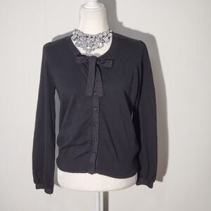 GEORGE CARDIGAN BLACK LONG SLEEVE RAYON/NYLON SIZE M